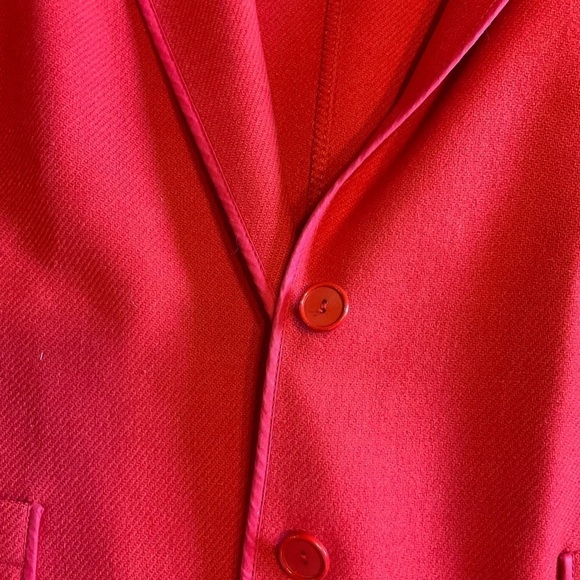 Weinberg Paris Red Wool Blazer French Chic Old Money S/M - Picture 8 of 9